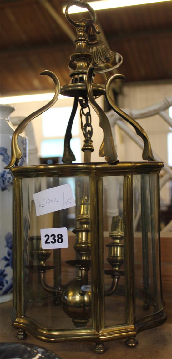 Brass hall lantern